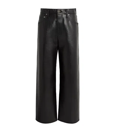 Agolde Leather-blend Ren Jeans In Black