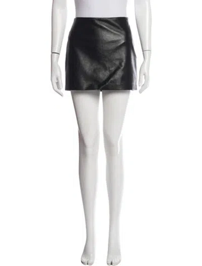 Pre-owned Agolde Leather Mini Skirt In White