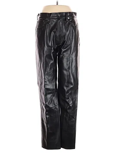 Pre-owned Agolde Leather Pants In Black