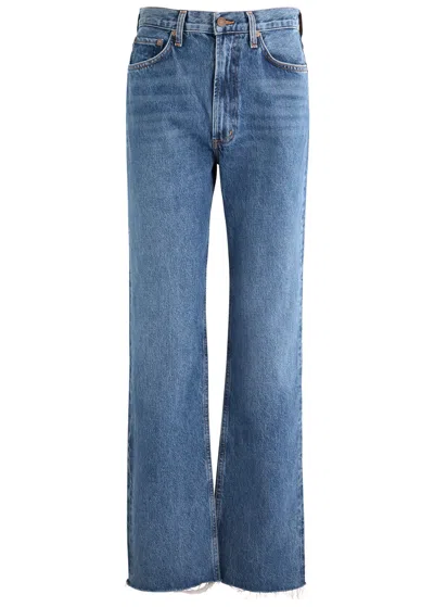 Agolde Leena Flared-leg Jeans In Blue