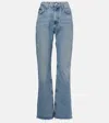 Agolde Riley Long High Rise Straight Jean In Quiver In Blue