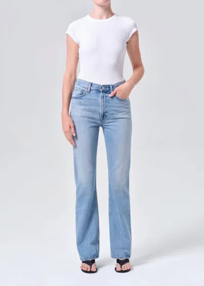 Agolde Leena High Rise Jean In Stream In Blue
