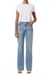 Agolde 90s Pinch Waist High Rise Straight In Focus In Blue