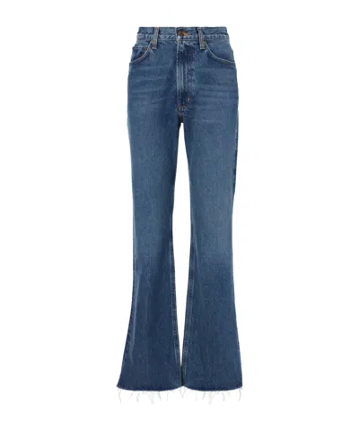Agolde Leena Mid-rise Denim Trousers In Blue