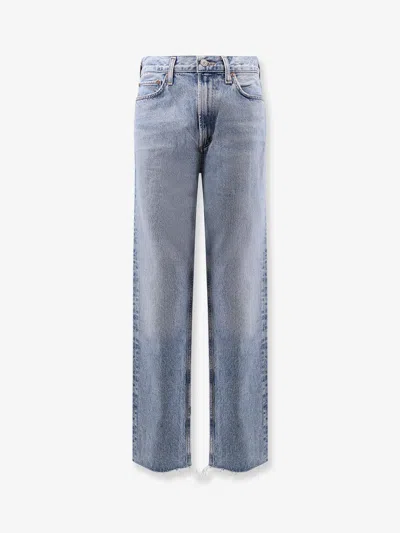 Agolde Leena Regenerative Cotton Jeans In Blue