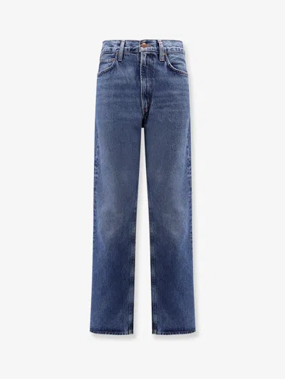 Agolde Leena Regenerative Cotton Jeans In Blue