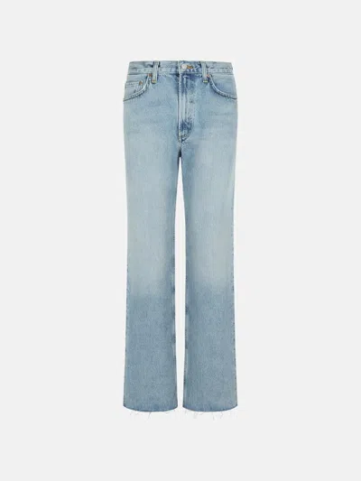 Agolde 'leena' 'stage' Regenerated Cotton Jeans In Blue