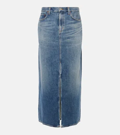 Agolde Leif Skirt In Swing In Blue