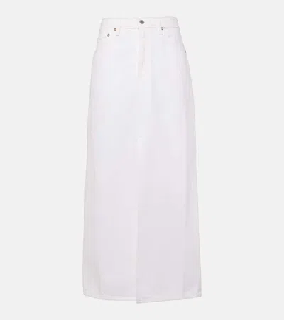 Agolde Leif Denim Skirt In Neutrals
