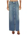 Agolde Leif Low-slung Denim Maxi Skirt In Multi