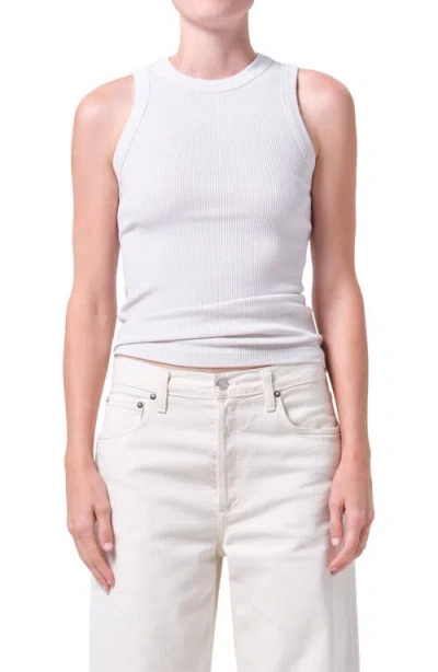 Agolde Leigh Rib Racerback Tank In White