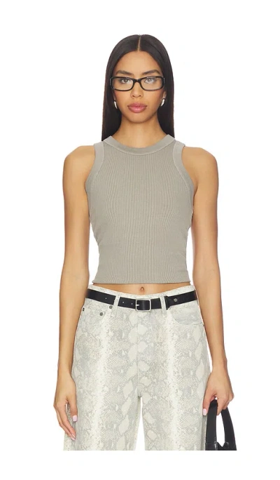 Agolde Leigh Tank Top In Brown