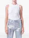 Agolde Ribbed Sleeveless Top B In White