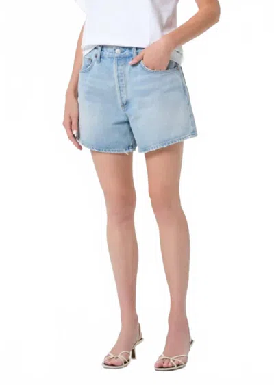 Agolde Leith Classic Vintage Short In Convert In Blue
