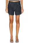 Agolde Leith Oversized Shorts In Blue