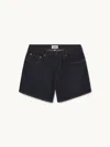 Agolde Leith Low Slung Relaxed Fit Shorts Rinse In Blue