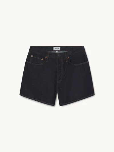 Agolde Leith Low Slung Relaxed Fit Shorts Rinse In Blue