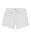 Agolde Five-pocket Denim Shorts In White