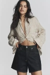 Agolde Lyonne Cinched Waist Shorts In Neutral