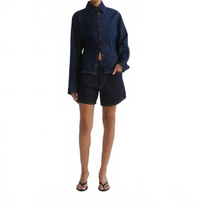 Agolde Leith Shorts In Rinse In Blue