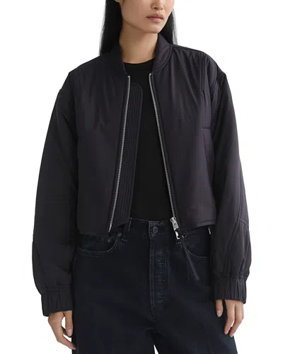 Agolde Leni Bomber Jacket In Black