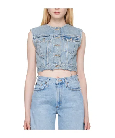 AGOLDE LEO COTTON DENIM VEST