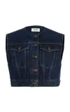 Agolde Leo Crew Neck Vest In Polished In Blue