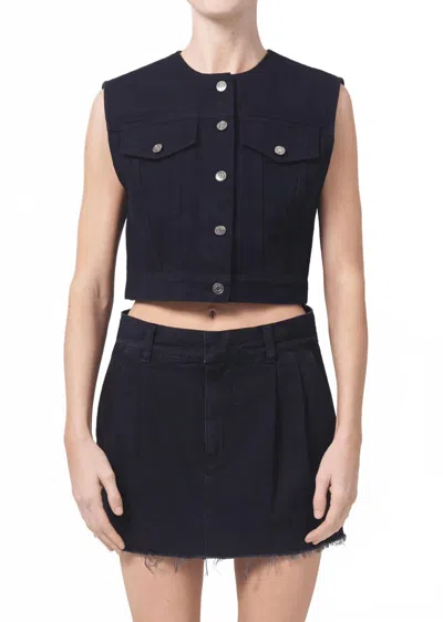 Agolde Leo Vest In Smudge