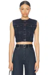 Agolde Leo Crew Neck Vest In Polished In Polished