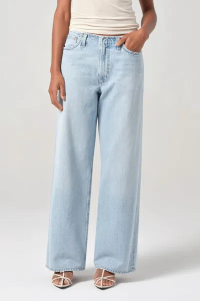 Agolde Lex Low Slung Baggy Jean In Reach In Blue