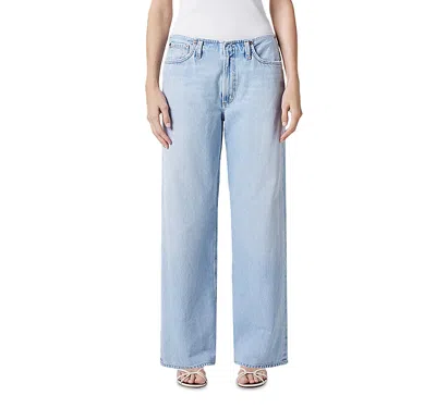 Agolde Lex Low Slung Baggy Jeans In Pale Indigo In Reach (pale Indigo)