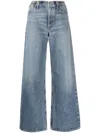 Agolde Low Slung Puddle Straight Leg Jeans In Blue