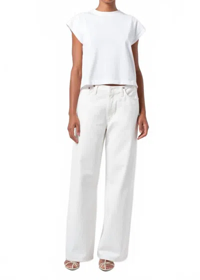 Agolde Lex Wide Leg Jean In Milkshake In White