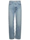 Agolde Light Blue Cotton 90�s Pinch Waist Jeans In Blue