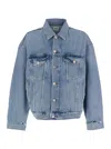 Agolde 'stefano' Light Blue Jacket With Classic Collar