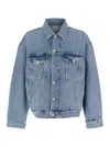 Agolde 'stefano' Light Blue Jacket With Classic Collar In Blue