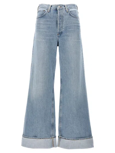 AGOLDE LIGHT BLUE DENIM JEANS