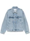 Agolde Light Blue Front Button Fastening Stefano Jacket In Blue