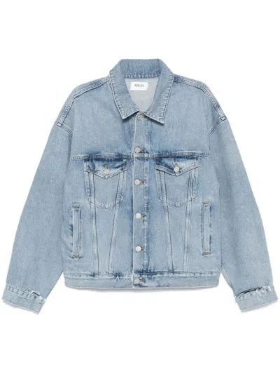 AGOLDE LIGHT BLUE FRONT BUTTON FASTENING STEFANO JACKET