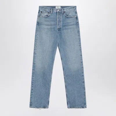Agolde Light Blue Jeans In Regenerated Denim