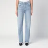 Agolde Crisscross Straight Leg Jeans In Light Blue