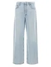 Agolde Low Slung Baggy Jeans Light Blue In Blue