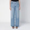 Agolde Light Blue Straight Boyfriend Jeans In Denim In Blue