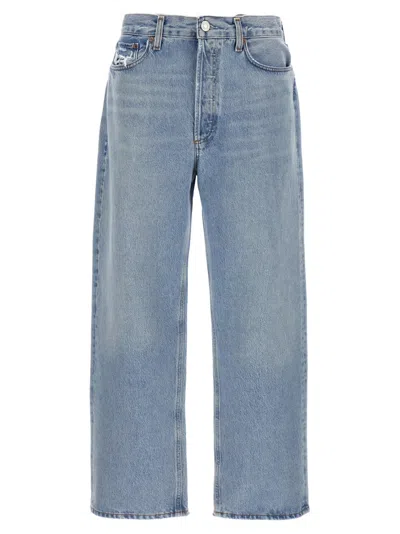 Agolde Low-slung Baggy Jeans In Light Blue