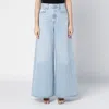 Agolde Light Blue Wide Denim Jeans In Light Blue