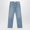 Agolde Washed-out High-rise Jeans In Blue
