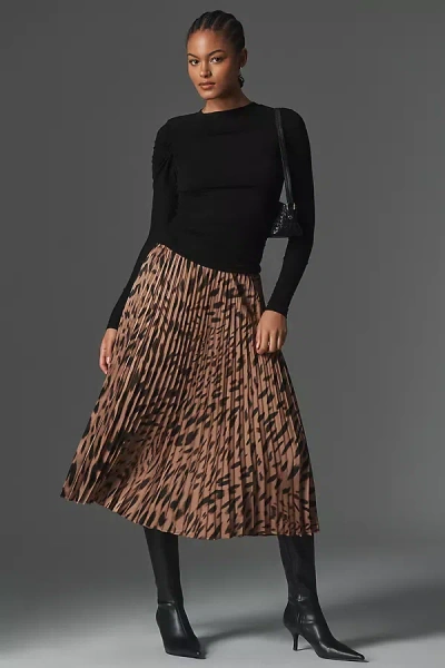 Agolde Lissa Long-sleeve Twist Detail Top In Black