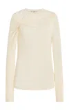 Agolde Lissa Long Sleeve Tee In White