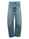 Agolde Logo-patch Jeans In Blue
