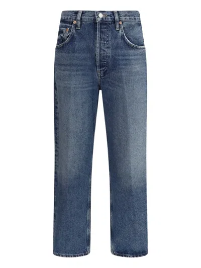 AGOLDE LOGO-PATCH JEANS